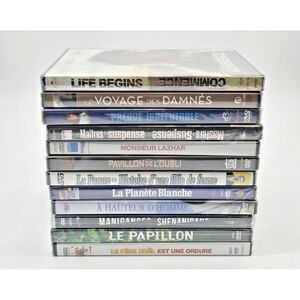 Lot of 10 DVD Movies – French Canadian / Québec Cinema – Random Genres – NEW